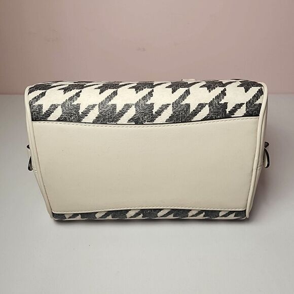 NWT COACH CJ626 SYDNEY SATCHEL HOUNDSTOOTH PRINT BAG CROSSBODY Cream - Picture 8 of 8